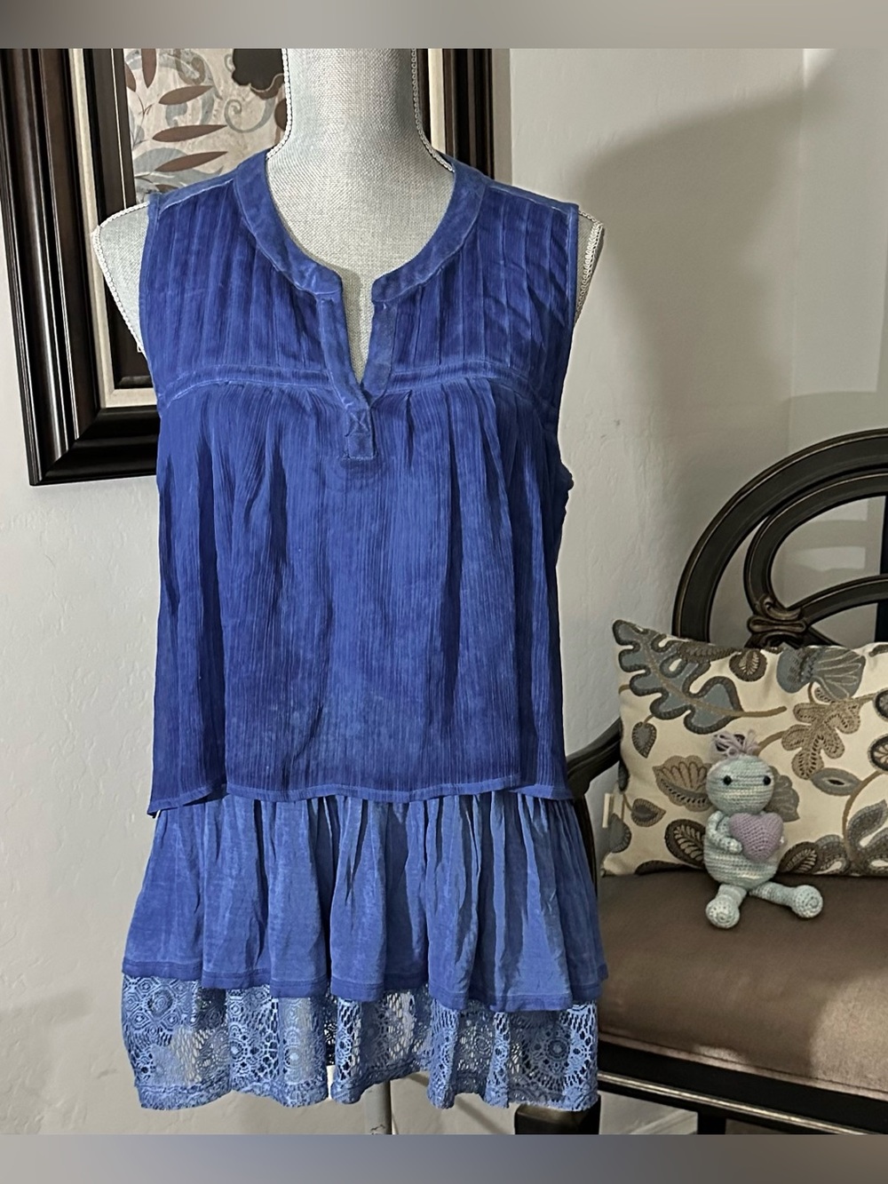 Artesia Sleeveless Tiered Boho Tunic Top